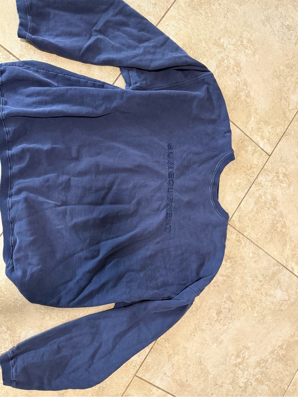 Equipment Embroidered Crewneck Sweatshirt - Navy